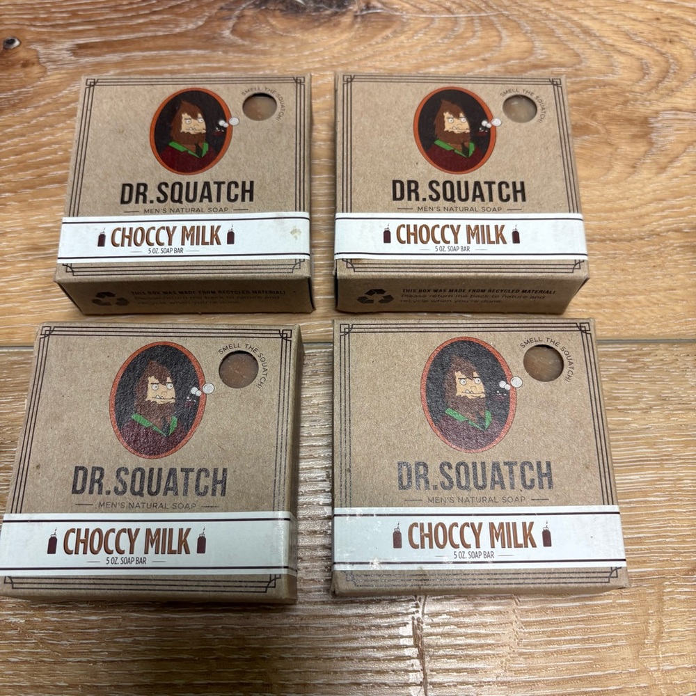 Dr SQUATCH Soap 4pc LOT Choccy Milk NEW 5oz bars